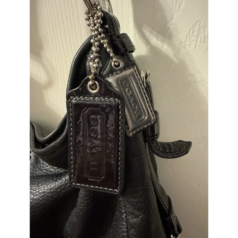 Coach Chelsea Leather Katarina Hobo Bag #18903 Black Pebbled Leather Classic Y2K